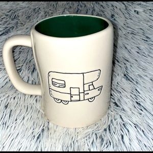 NWT Rae Dunn HAPPY CAMPER double-sided mug